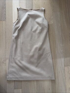 Sleeveless Cream Shift Dress